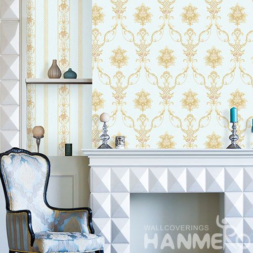 HANMERO Modern European Style Non-woven Wallcovering 0.53 * 10M Factory Sell Directlly Wallpaper for Bedroom in Stock Wholesale