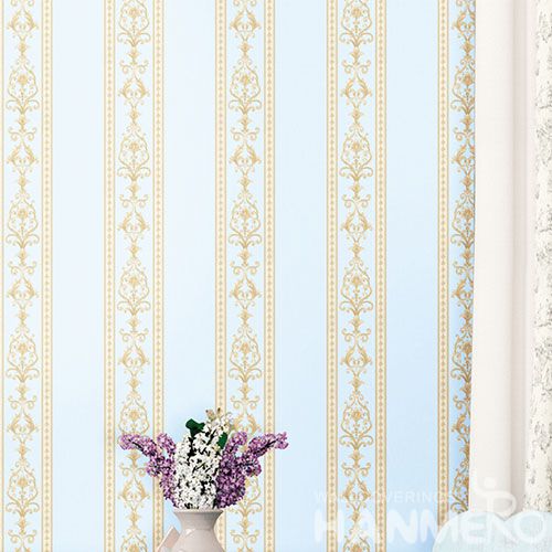 HANMERO Best Selling Beatiful Stripes Non-woven Wallpaper 0.53 * 10m / Roll Wallcovering for Interior Wall Designer Chinese Factory