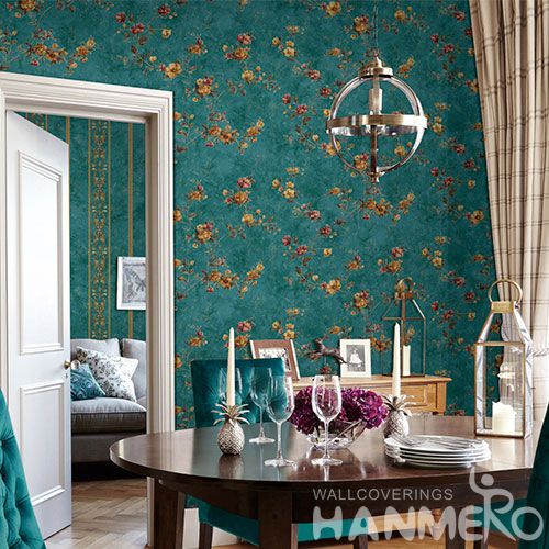 HANMERO Modern Living Room Cozy Flowers Wallpaper 0.53 * 10M / Roll Wallcovering Exported for Wall Decoration New Design