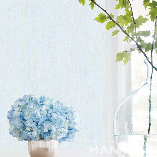 HANMERO Light Blue Color Modern Simple Non-woven Wallpaper 0.53 * 10M Bathroom Bedroom Decor Wallcovering from Chinese Factory