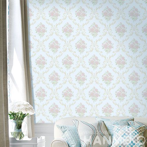 HANMERO Household Living Room Wall Pink Floral Non-woven Wallpaper 0.53 * 10M Best Selling Wallcovering Chinese Factory Modern Style