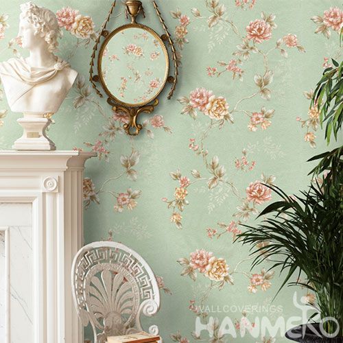 HANMERO Popular Modern Style Interior Household Room Natural Flower Wallpaper 0.53 * 10M PVC Wallcovering Factory Hot Selling