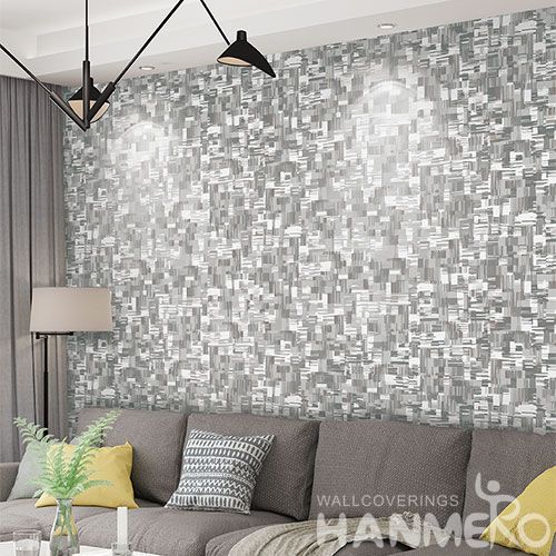 HANMERO Eco-friendly Natural Non-woven Grey Color Wallpaper Modern Style for Elegant Home Livingroom Decoration