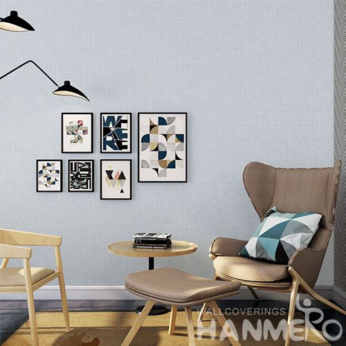 HANMERO Removable Modern Style 0.53*10M Non-woven Grey Color Wallpaper Cozy Home Living Room Bedroom Decoration China Exporter