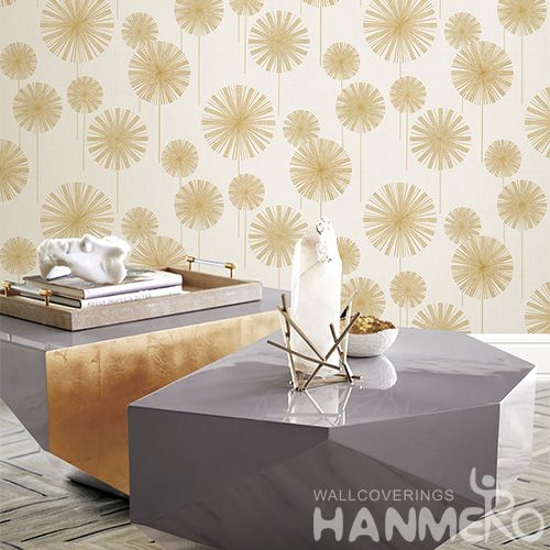 HANMERO 0.53 * 10M New Arrival Strippable Beige Color PVC Deep Embossed Wallpaper Modern Style Elegant Home Bathroom Wall Decoration
