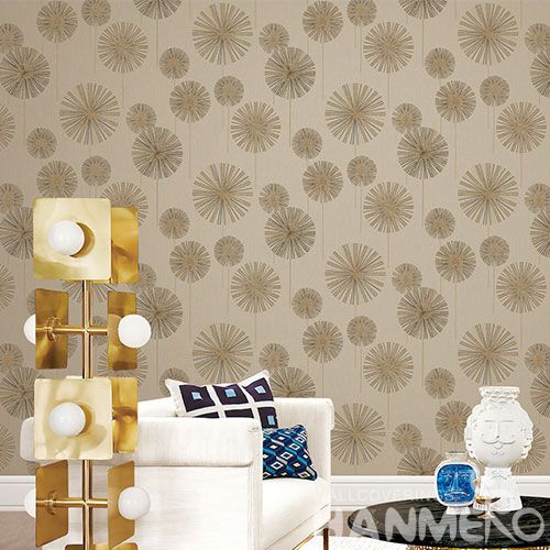 HANMERO PVC Fancy Special Design PVC Deep Embossed Wallpaper Dark Brown Color for Room Wall Decoration Professional Manufacturer