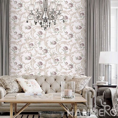 HANMERO New Arrival Nice Floral Design Waterproof 1.06M PVC Wallpaper for Home Interior Decor Factory Sell Directly