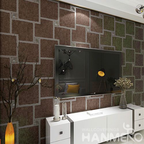 HANMERO Affordable 0.53 * 10M Suede Wallpaper with Geometric Designs for Household Decoration Factory Sell Directlly