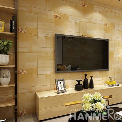 HANMERO Modern Classic Style Beige Color Suede Wallpaper for Home Living Room Wall Decoration 0.53 * 10M at Wholesale Prices