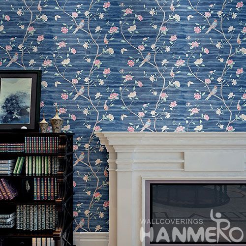 HANMERO Modern Pink Flowers Design PVC 0.53 * 10M Wallpaper Room Wall Decor Wallcovering Wholesaler Competitive Prices