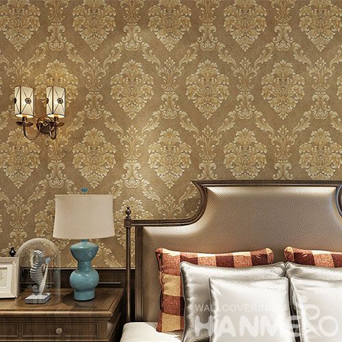HANMERO Classic Damask PVC Wallpaper 0.53 * 10M Nature Texture Study Room Decor Chinese Wallcovering Dealer Latest