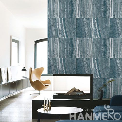 HANMERO Removable PVC Wallpaper 0.53 * 10M in Stone Texture for Lounge Rooms Decor from Chinese Wallcovering Vendor Newest