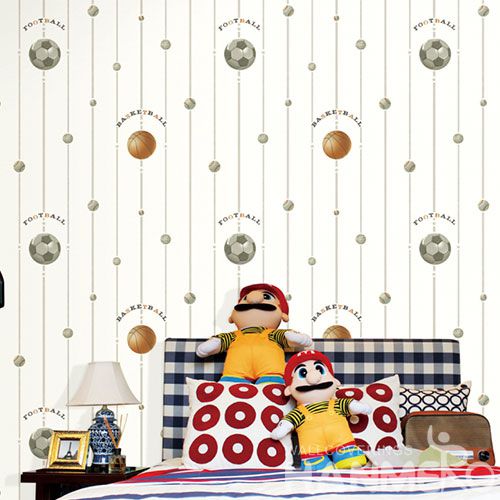 HANMERO China Manufacture Wall Decoration Wallpaper Stylish Football Design Non-woven Wallcovering for Kids Room Livingroom Decor on Sale