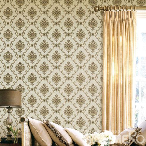 HANMERO PVC Removable Chinese Supplier Natural Material Wallpaper for Luxury Home Decoration with Damask Designs