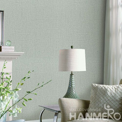 HANMERO Affordable Cozy Pure Color Natural PVC Wallpaper Household Room Wallcovering Best Prices from Chinese Dealer