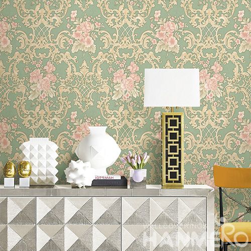 HANMERO Chinese Dealer Vinyl PVC Wallcovering 0.53 * 10M Removable Deep Embossed Wallpaper for Office Exhibition Wall High Quality