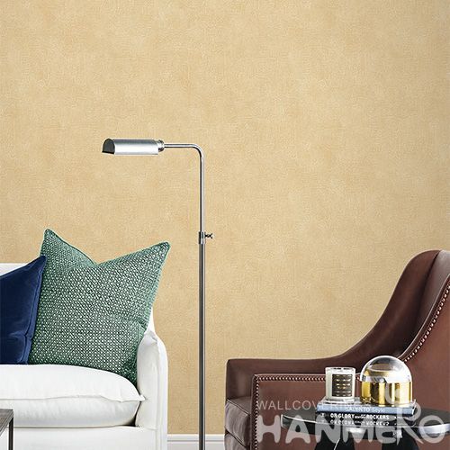 HANMERO Modern Economical 0.53 * 10M PVC Wallpaper Beige Pure Color Wallcovering Wholesale Prices TV Sofa Background Wall Decorative