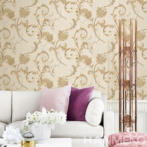 HANMERO Vinyl Modern European Style Wallcovering 0.53 * 10M PVC Factory Sell Directlly Wallpaper Study Room in Stock Wholesale
