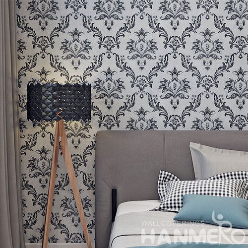 HANMERO Embossed Floral Pattern High Quality Bed Room Natural Sense Wallpaper PVC 0.53 * 10M Wallcovering Dealer