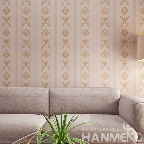 HANMERO Stripes Pattern Wallcovering 0.53 * 10M PVC Wallpaper Factory Sell Directlly for Household in Stock New Design