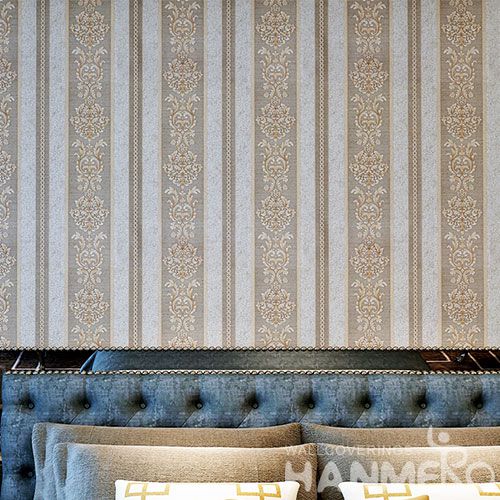HANMERO Modern European Stripes 0.53 * 10M PVC Wallpaper for House Home Decoration  Superior Quality Best Prices