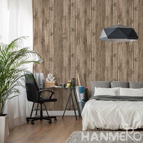HANMERO PVC Wood Strippable Modern Style Wallpaper Ideas Professional Chinese Wallcovering Exporter Wholesale Prices