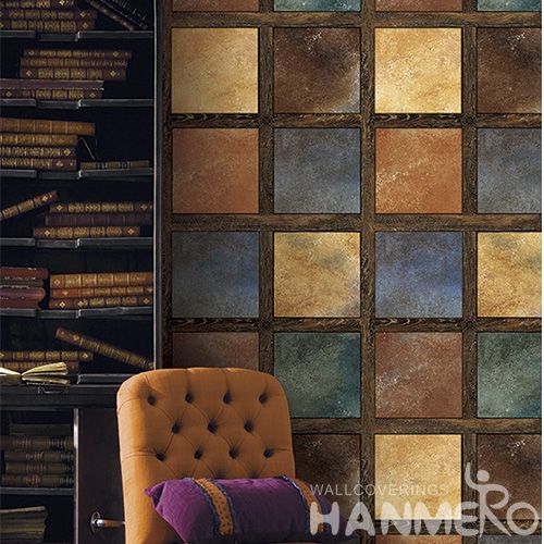 HANMERO Geometric Bright Colors Wallpaper Living Room Interior Wall Wallcovering for Wholesale from China