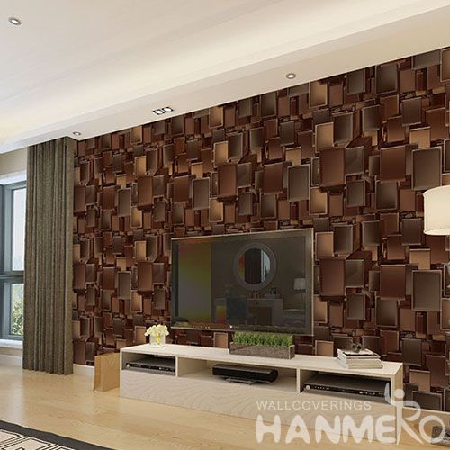 HANMERO Germetric Design New Fashion PVC 1.06M 3D EFFECT Wallpaper for Living Room Bathroom Wall Manufacturer Designer from China