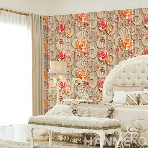 HANMERO Chinese Affordable Luxury Floral 3D Wallpaper Modern Fashion Style for Household Decoration Factory Sell Directlly