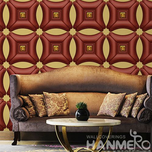 HANMERO 1.06M Korea Latest Unique Germetric 3D PVC Wallpaper with Top-grade Quality Sofa Background Wall Decor from Chinese Dealer