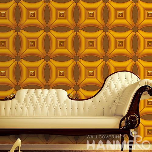 HANMERO 3D Modern New Style Golden Decorative PVC 1.06M Wallpaper for Interior Household Wall Designer from Chinese Wholesaler