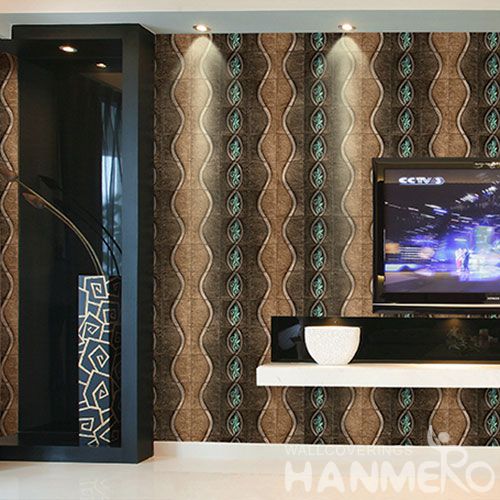 HANMERO Interior TV Background Wallcovering PVC 1.06M 3D Wallpaper Natural Material from Chinese Factory Competitive Prices