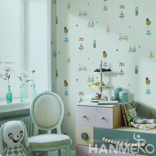 HANMERO Chinese Strippable PVC 0.53 * 10M Children Bedroom Wallpaper Modern Cartoon Design Wall Decor Best Selling