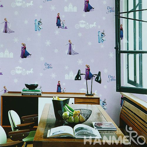 HANMERO Removable Chinese Supplier 0.53 * 10M PVC Wallpaper Cozy Color for Home Kids Room Decoration Chinese Factory