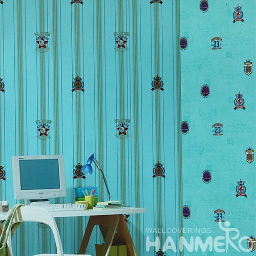 HANMERO Removable Eco-friendly 0.53 * 10M PVC Kids Designer Wallpaper Chinese Exporter for Interior Home Decoration