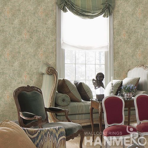 HANMERO Removable European Style 0.53 * 10M Non-woven Embroidery Wallpaper Cozy Home Living Room Bedroom Decoration from China Exporter