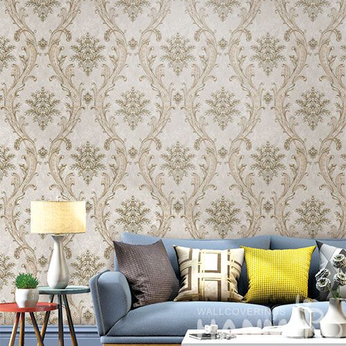 HANMERO Damask Hot Selling Classic Designs Wallpaper PVC Interior Wallcovering for Home Decoration from Chinese Supplier