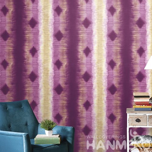 HANMERO PVC Sofa TV Background Decor Wallpaper in Modern Cozy Style 0.53 * 10M Stripes Pattern Wallcovering from China