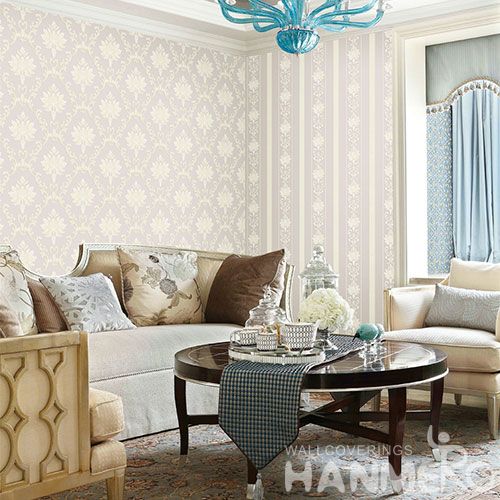 HANMERO Non-woven Strippable Classic Style Elegant Home Wallpaper 0.53 * 10M Professional Chinese Wallcovering Exporter Best Prices