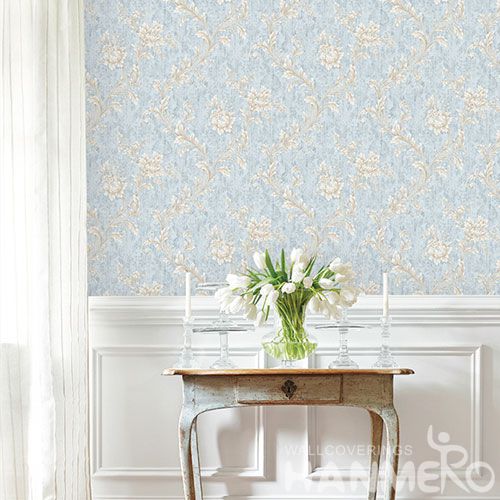 HANMERO New Arrival Embossed Pastoral Floral PVC Wallpaper Manufacturer Wholesaler For Wall