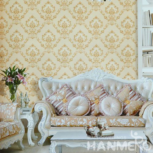 HANMERO Modern New Arrival Damask PVC 1.06M Wallpaper for Sofa Background Wall Design Wallcovering Chinese Dealer