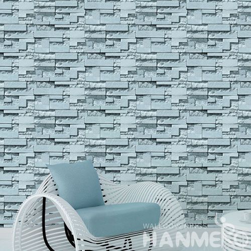 HANMERO New Modern Style Wallcovering 0.53 * 10M PVC 3D Stone Interior Wall Decor Wallpaper for Children Room Factory Prices