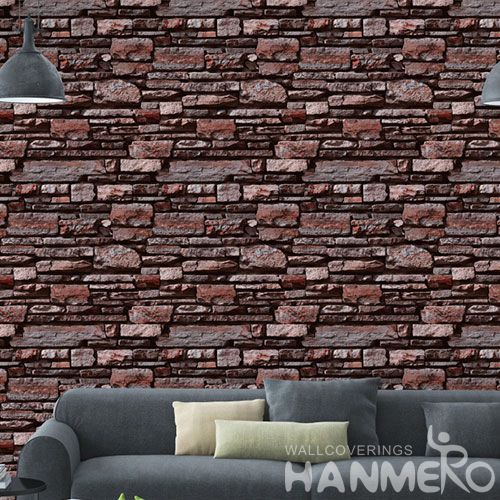 HANMERO Chinese Manufacture Modern Faux Stone PVC Wallpaper for Sofa TV Background Wholesale Prices with Unique Technology
