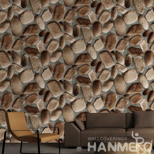 HANMERO PVC 0.53 * 10M Stone Design Decorative Buy 3D Wallpaper for Household Interior in Modern Style Best Prices