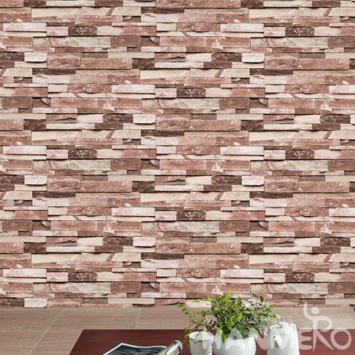 HANMERO Decorative Household Wall Wallcovering Manufacturer 3D 0.53 * 10M PVC Stone Design Wallpaper Wholesale Trader