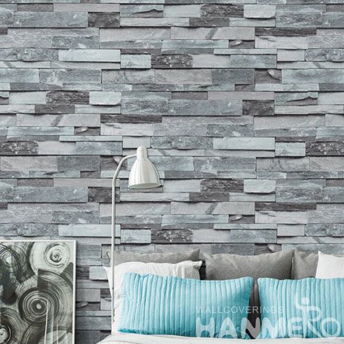 HANMERO Chinese Professional Home Contemporary Wallcovering PVC 3D Stone Wallpaper for Interior Household Wall
