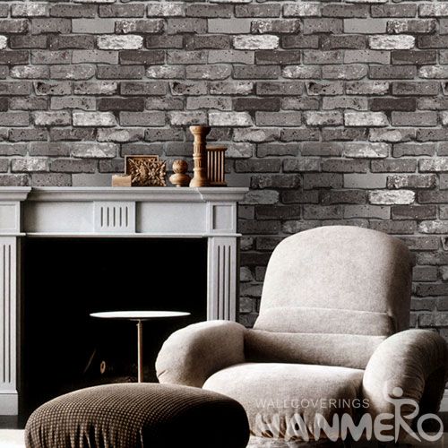 HANMERO Eco-friendly Nature Sense PVC 3D Brick Vintage Wallpaper in Modern Style for Elegant Home Decorative