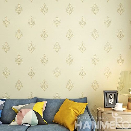 HANMERO Light Color 0.53 * 10M PVC Wallpaper Living room Interior Wall Wallcovering for Wholesale Best Selling