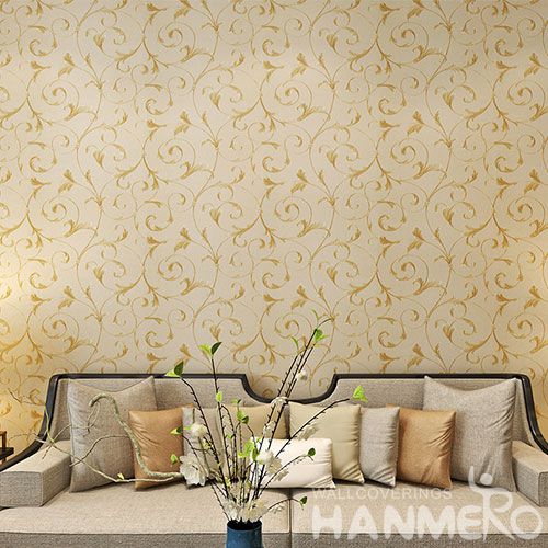 HANMERO Chinese Best-selling High Quality 0.53 * 10M PVC Wallpaper Vines Pattern for TV Bachground Wall Decor