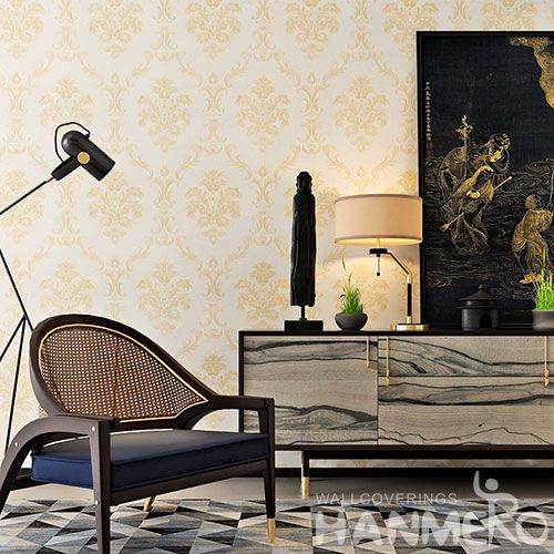 HANMERO Interior Room Decor Wallcovering 0.53 * 10M / Roll PVC Wallpaper Natural Material Chinese Manufacture